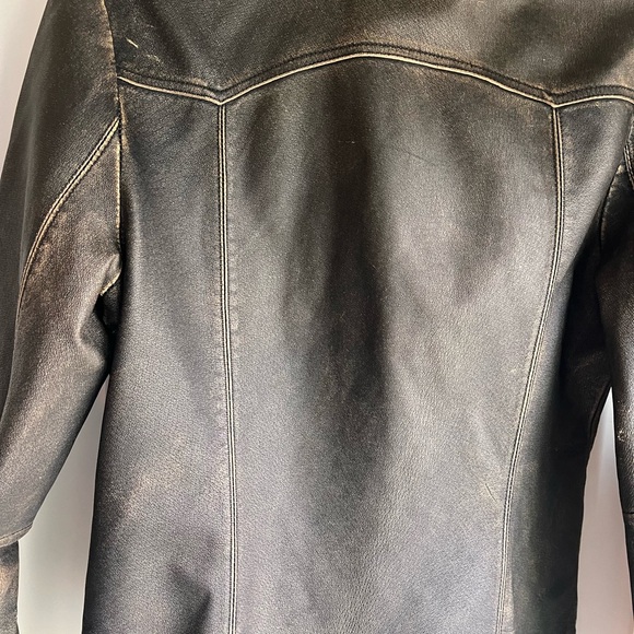 Renaur vintage distressed Biker jacket unisex size medium - Picture 6 of 9